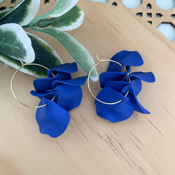 Petals Hoops Dangle Earrings