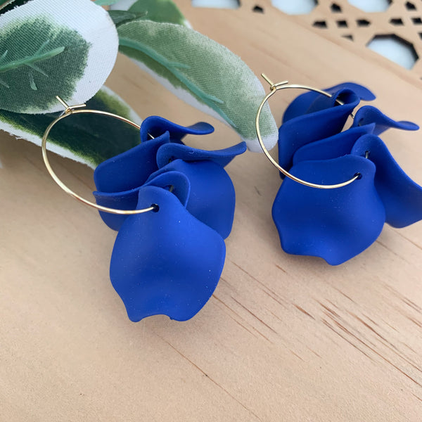 Petals Hoops Dangle Earrings
