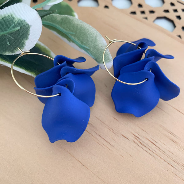 Petals Hoops Dangle Earrings