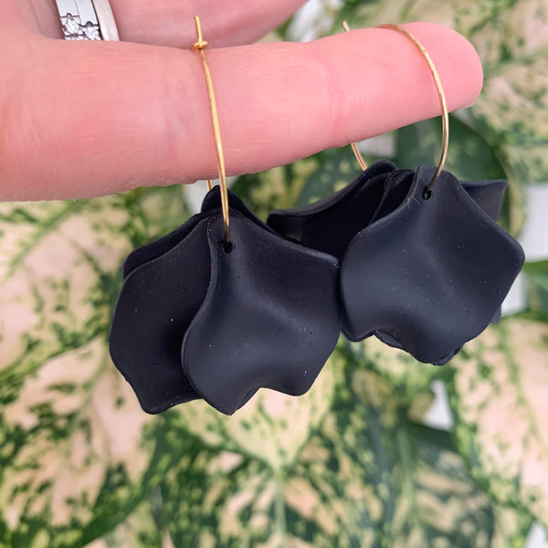 Petals Hoops Dangle Earrings