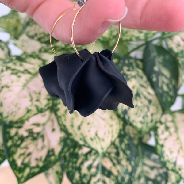 Petals Hoops Dangle Earrings
