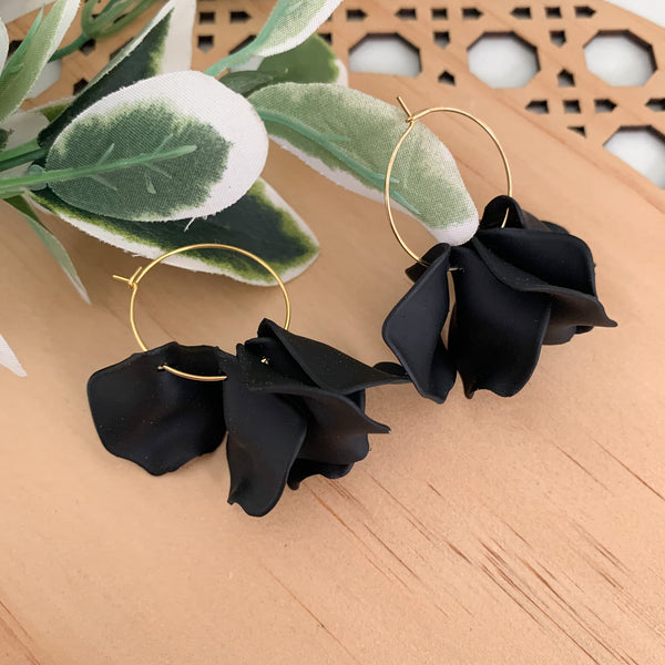 Petals Hoops Dangle Earrings