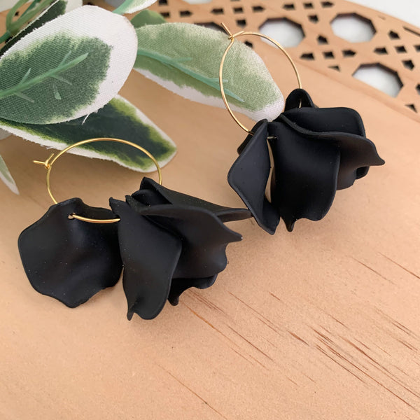 Petals Hoops Dangle Earrings