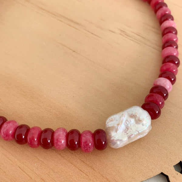 Gemstone Crystal Beaded Necklace
