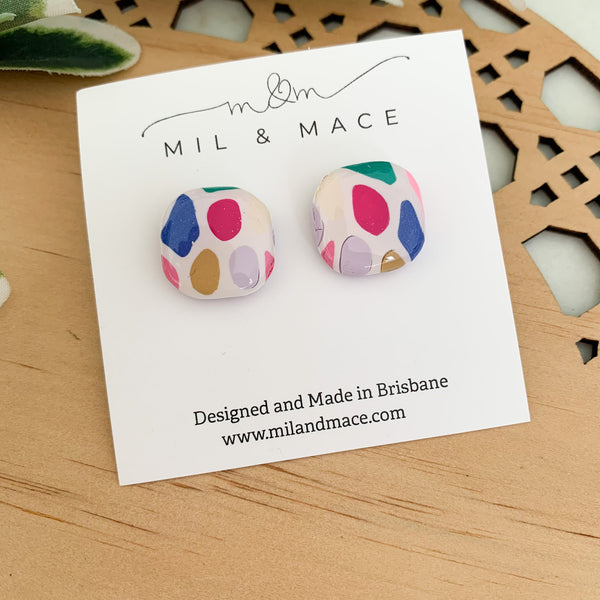 Lucy Polymer Clay Stud Earrings