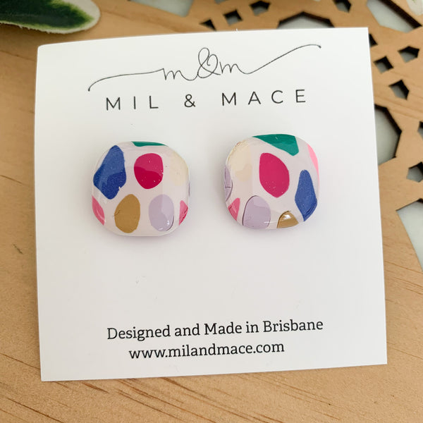 Lucy Polymer Clay Stud Earrings