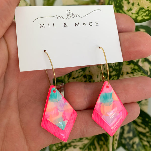 Neon Pop Yupo Dangle Earrings