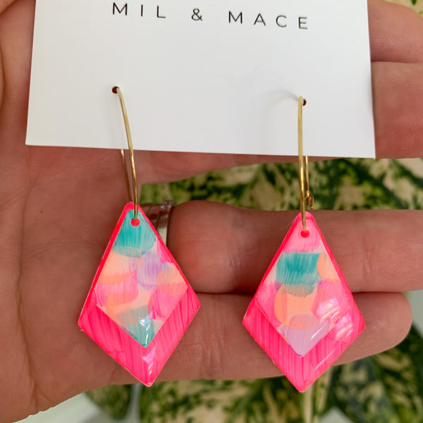 Neon Pop Yupo Dangle Earrings