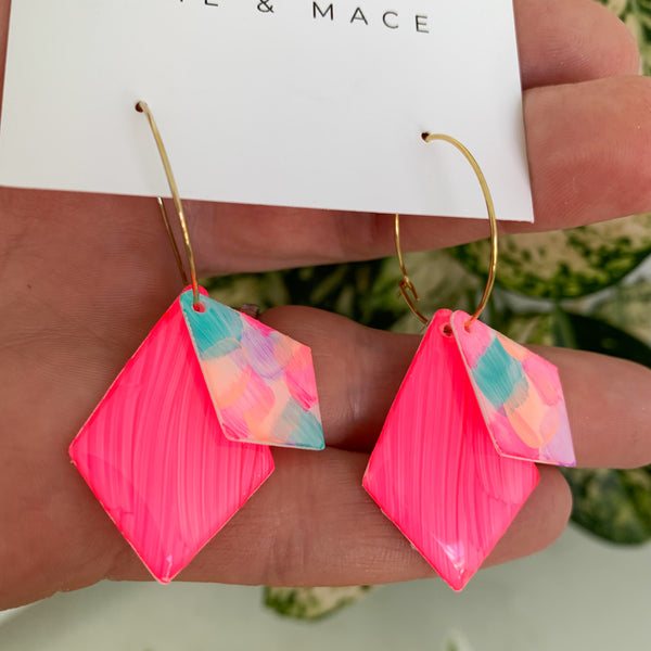 Neon Pop Yupo Dangle Earrings