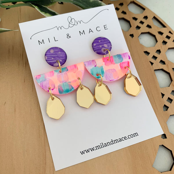 Neon Pop Yupo Dangle Earrings