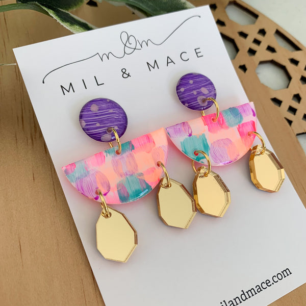 Neon Pop Yupo Dangle Earrings