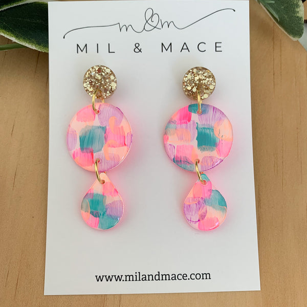 Neon Pop Yupo Dangle Earrings
