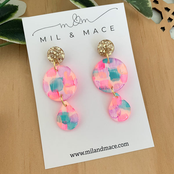 Neon Pop Yupo Dangle Earrings