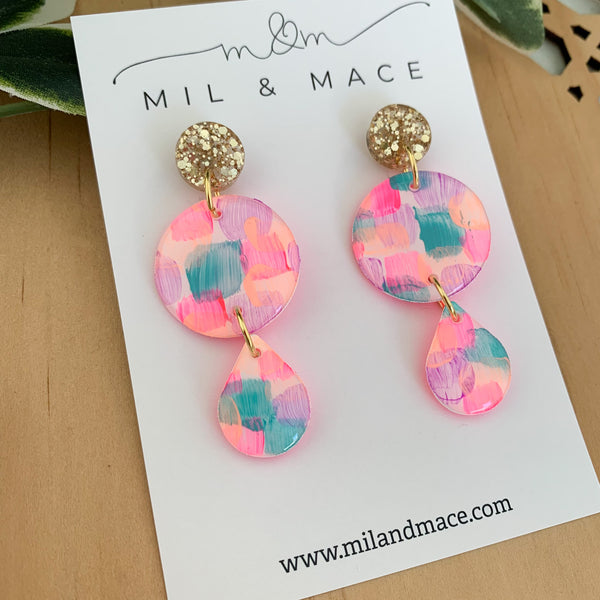 Neon Pop Yupo Dangle Earrings