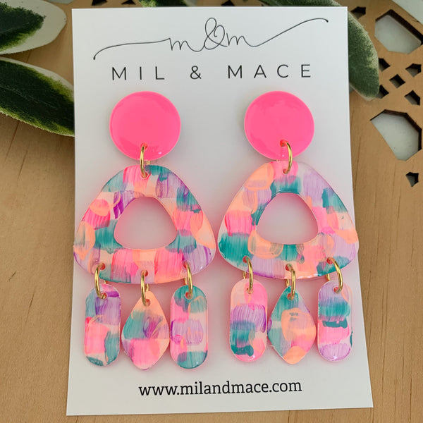 Neon Pop Yupo Dangle Earrings