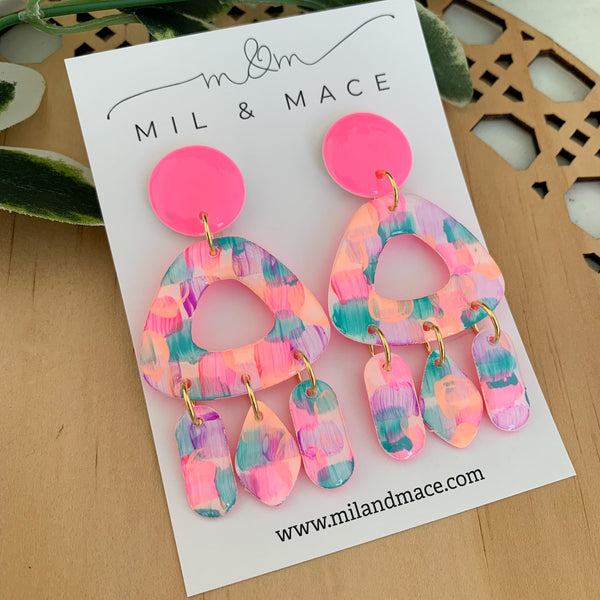 Neon Pop Yupo Dangle Earrings
