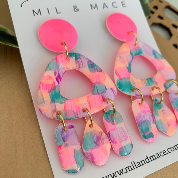 Neon Pop Yupo Dangle Earrings