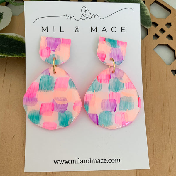 Neon Pop Yupo Dangle Earrings