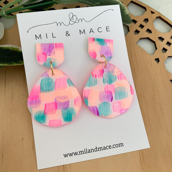 Neon Pop Yupo Dangle Earrings