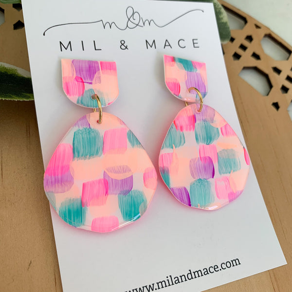 Neon Pop Yupo Dangle Earrings