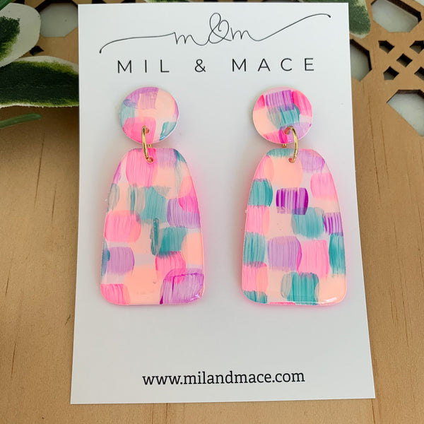 Neon Pop Yupo Dangle Earrings