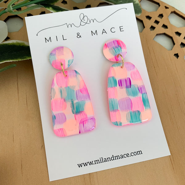 Neon Pop Yupo Dangle Earrings