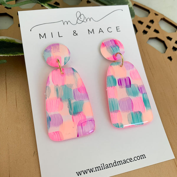Neon Pop Yupo Dangle Earrings