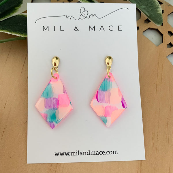 Neon Pop Yupo Dangle Earrings