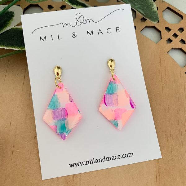 Neon Pop Yupo Dangle Earrings