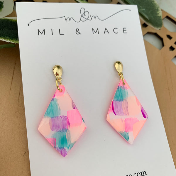 Neon Pop Yupo Dangle Earrings