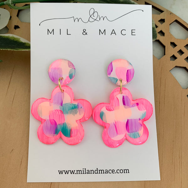 Neon Pop Yupo Dangle Earrings