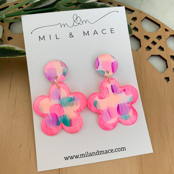 Neon Pop Yupo Dangle Earrings