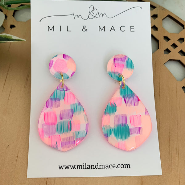 Neon Pop Yupo Dangle Earrings