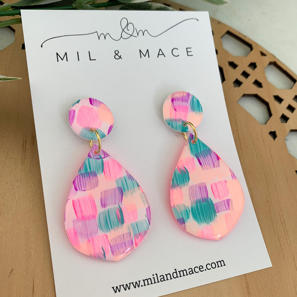 Neon Pop Yupo Dangle Earrings