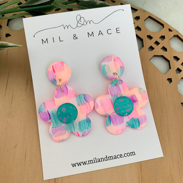 Neon Pop Yupo Dangle Earrings