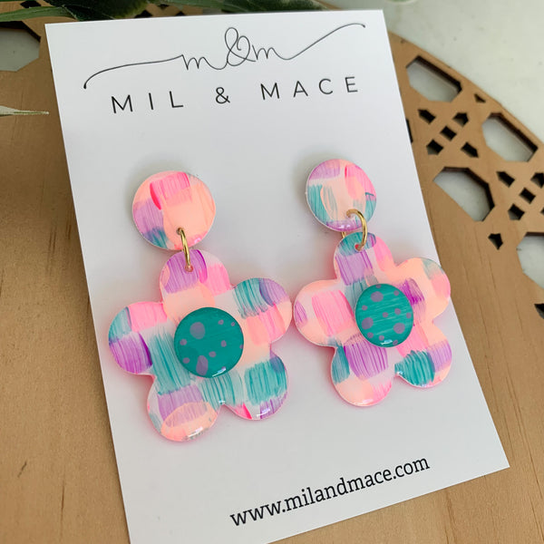 Neon Pop Yupo Dangle Earrings