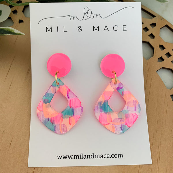 Neon Pop Yupo Dangle Earrings