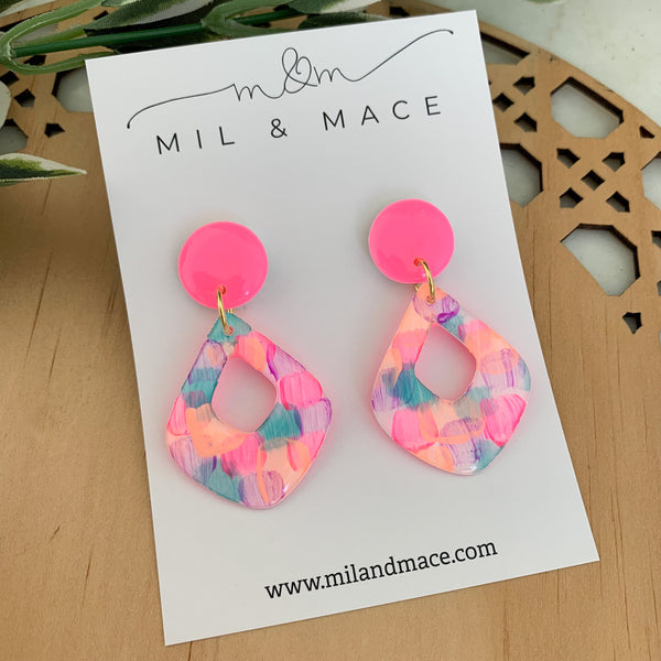 Neon Pop Yupo Dangle Earrings