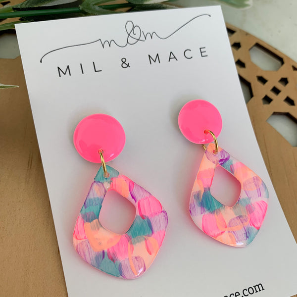 Neon Pop Yupo Dangle Earrings