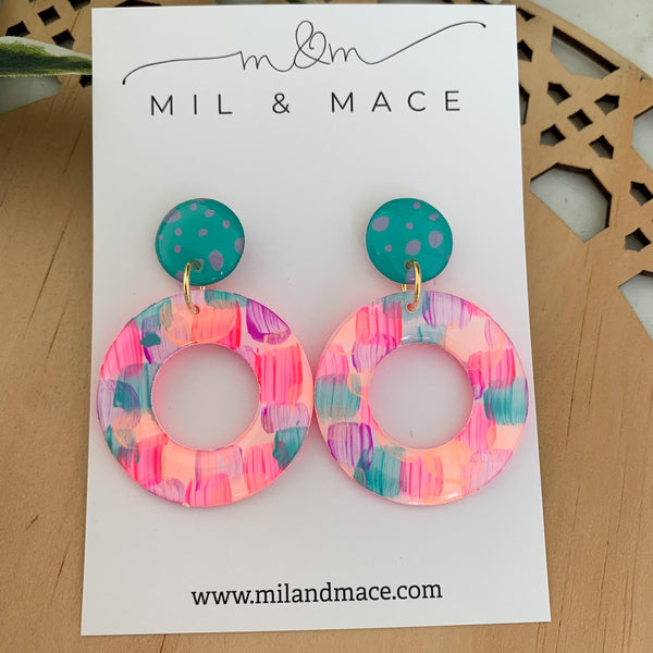 Neon Pop Yupo Dangle Earrings
