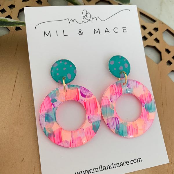 Neon Pop Yupo Dangle Earrings