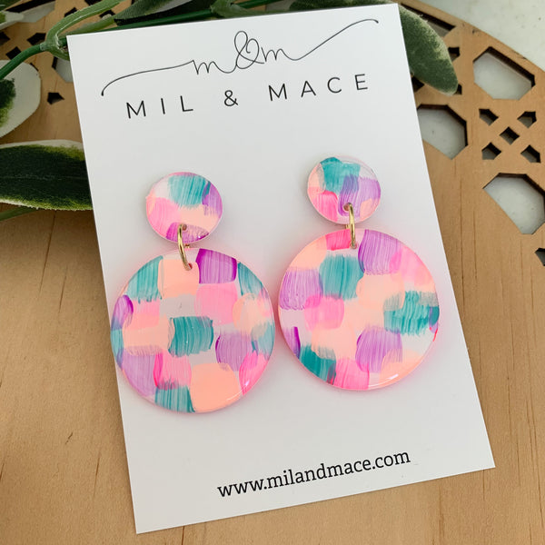Neon Pop Yupo Dangle Earrings