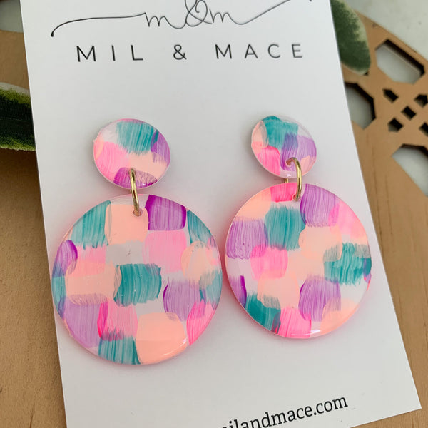 Neon Pop Yupo Dangle Earrings