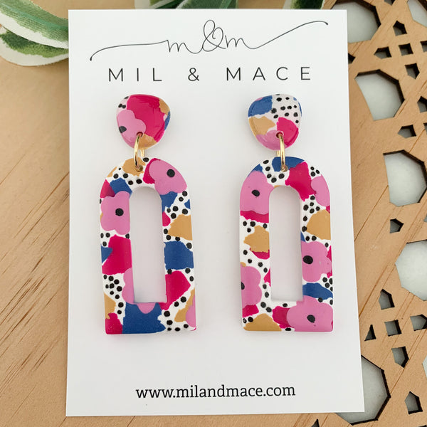 Spring Polymer Clay Dangle Earrings