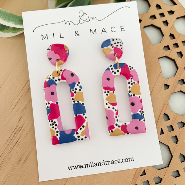 Spring Polymer Clay Dangle Earrings