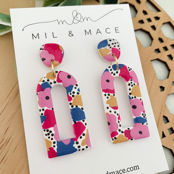 Spring Polymer Clay Dangle Earrings