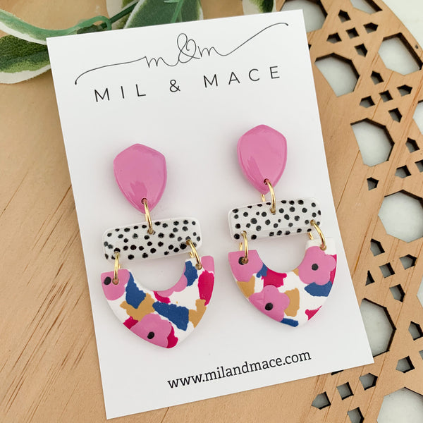 Spring Polymer Clay Dangle Earrings