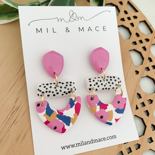 Spring Polymer Clay Dangle Earrings