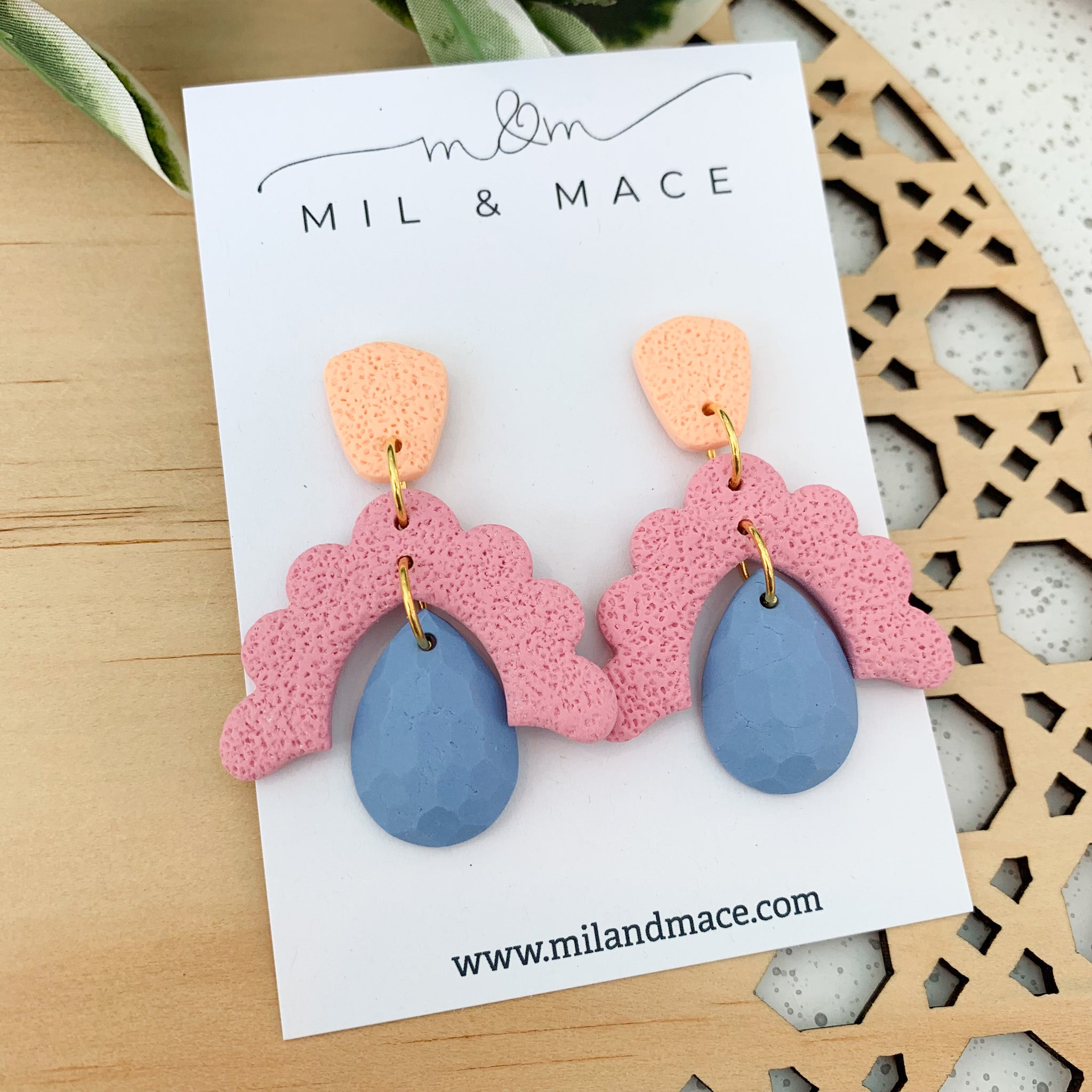 Ruffles Polymer Clay Dangle Earrings