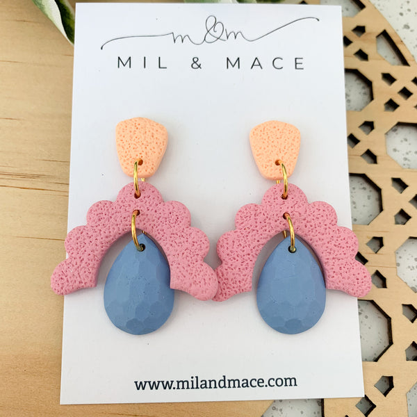 Ruffles Polymer Clay Dangle Earrings
